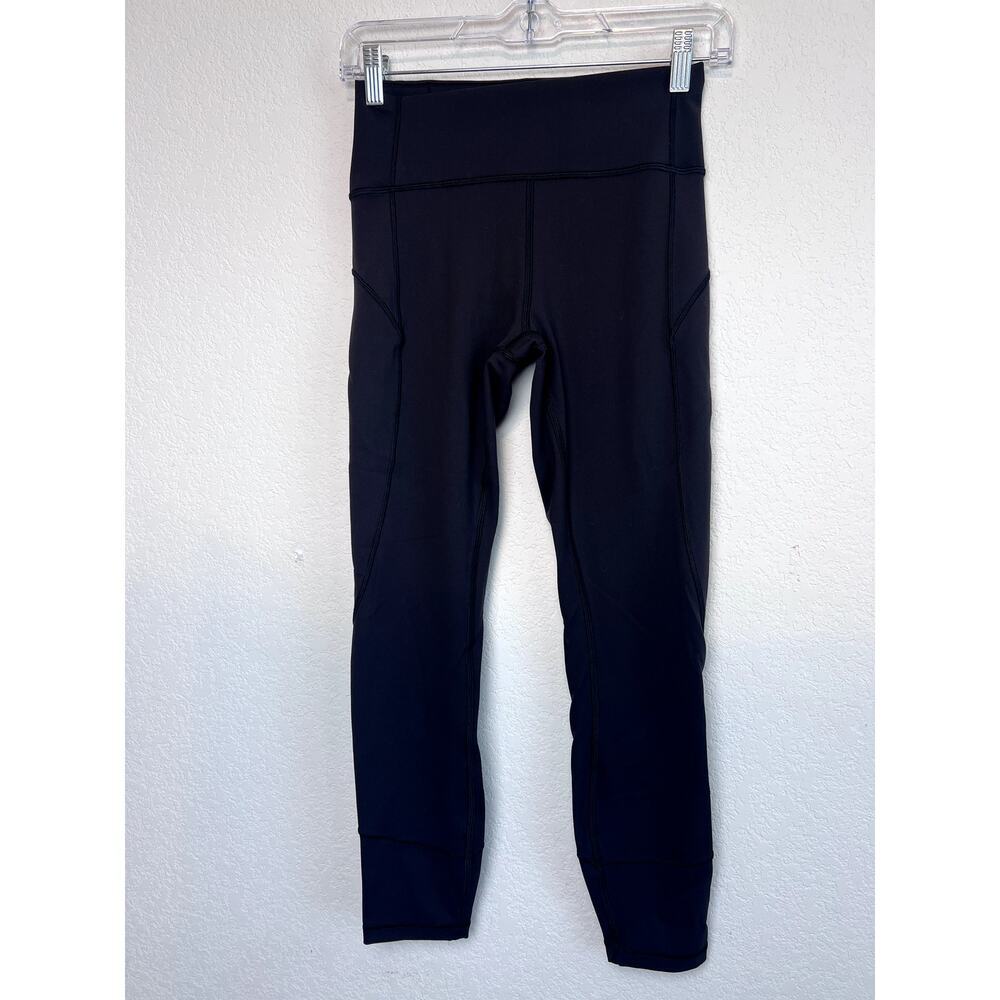 Lululemon In Movement 7/8 Tight Everlux Black Size 6 Leggings